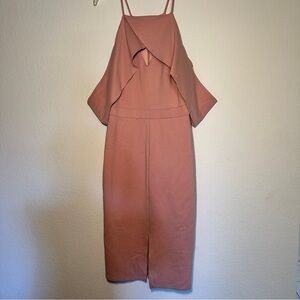 Elegant Pink Sleeveless Dress